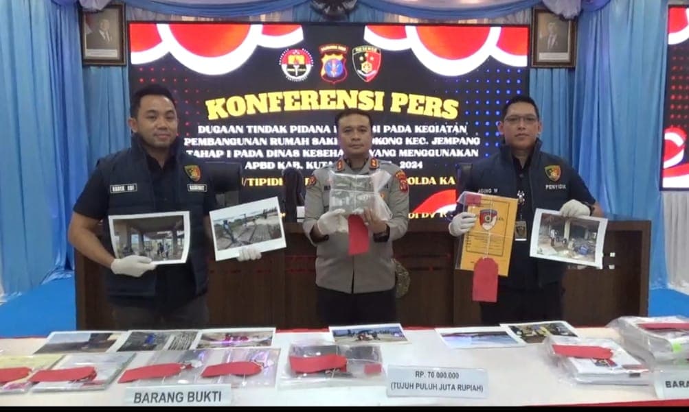 Konferensi pers Korupsi Proyek RS Bekokong