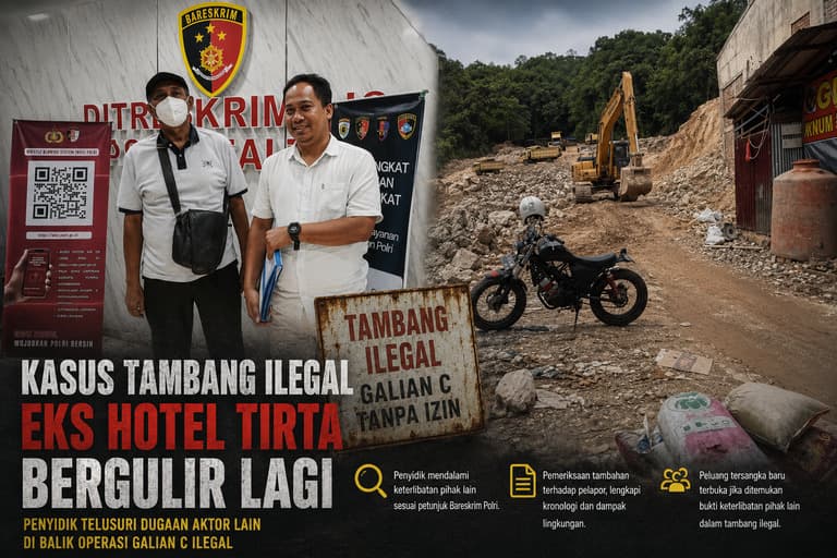 Tambang ilegal eks hotel tirta