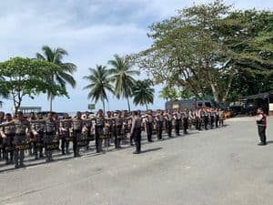 latihan Dalmas Polda Kaltim