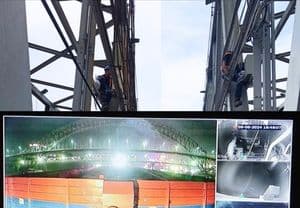 Pemasangan Port Entry Light (PEL) serta alat sensor monitoring oleh SPJM